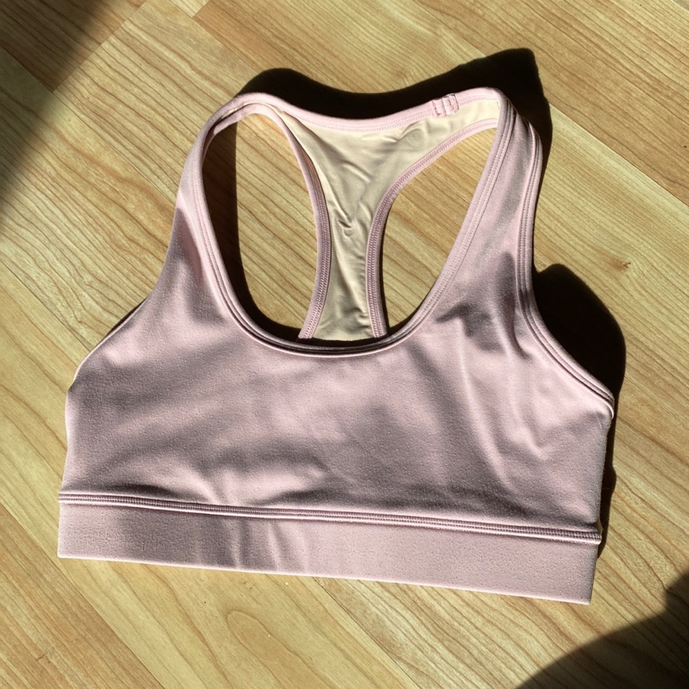 Brushed pink Zyia sports bra - size small